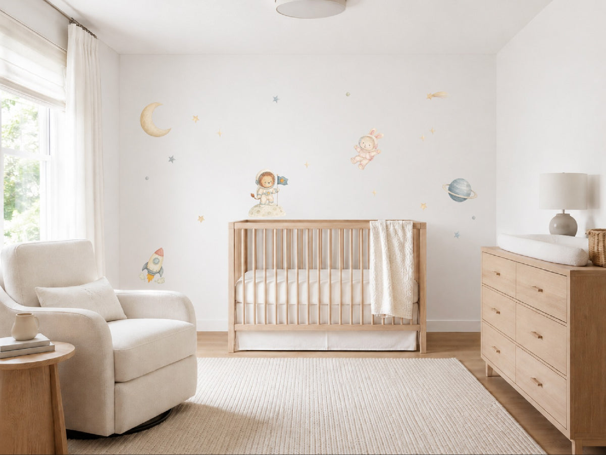 Kids room with wall stickers